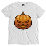 Teetown - T Shirt Homme - Citrouille Méchante - Halloween Fêtes Déguisement Novembre Farces Bonbon Horreur Peur Enfants - 100% Coton Bio