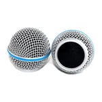 2 x Microphone Replacement Grille Compatible with BETA 58A, Mic Cover Replacement, Mic Head Cover