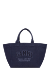 GANNI Shopper Bag Denim XXL Blå