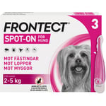 Frontect  2-5 kg Spot-on, lösning  Fipronil, kombinationer 3 x 0,5 milliliter