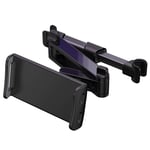 Support de téléphone portable universel de 10,2 à 27,9 cm pour siège arrière de voiture, support de fixation pour appui-tête, noir télescopique