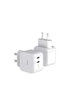 PowerCube Trio double usb-c 45W Blanc + cable lightning et cable USB-C