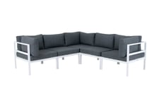 Venture Design Copacabana sofagruppe Hvid med grå hynde 3 hjørne & 2 midtdel