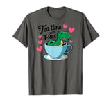 Tea Rex T-Rex Funny Tee For Tea Lovers Drinkers And Dinosaur T-Shirt