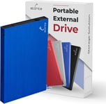 Disque Dur Externe Portable USB 2.0 1 to, Stockage de Sauvegarde, Transfert de données Rapide, Disque Dur Compatible avec Mac/Ordinateur Portable/Ordinateur de Bureau (Bleu)