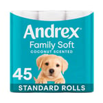 Andrex Toilet Rolls x45 or x90 Coconut Fresh 2 Ply Toilet Tissue Paper