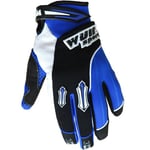 Wulfsport Kids Stratos MX Gloves Junior Motocross Motorcycle Quad Biking Glove - Blue - XS 10-12 Years