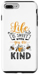 Coque pour iPhone 7 Plus/8 Plus Life Is Sweet When You Are Kind Happy Spring Abeille à miel