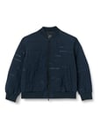 Armani Exchange Men's Bomber All-Over Logo Print Jacket, Navy City Ao/Navy, XL