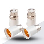 Barcelona LED 4x adaptateur de douille - Convertisseur douilles B22 vers E27 - Adaptateur de support de lampe culot baïonnette pour ampoule LED halogène