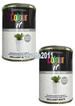 2 X GLOSS WHITE PAINT 300ML TINS INTERIOR EXTERIOR GLOSS FINISH WOOD METAL STONE