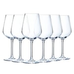 Luminarc - Collection Vinetis - 6 verres à pied 50 cl - Design moderne et élégant - Fabriqués en France - Emballage renforcé