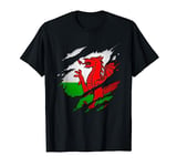 Proud Welsh Shirts | Torn Ripped Wales Flag T-Shirt