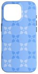 Coque pour iPhone 16 Pro Blue Flower Petal Ice Snowflake Scandinavian Pattern