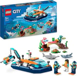 LEGO 60377 City Explorer Diving Boat Underwater Ocean Set for Kids 5+Years gift