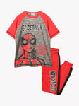 Brand Threads Kids' Spider-Man Cotton Jogger Set, Red