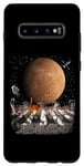 Coque pour Galaxy S10+ Cats Walking In Space Cat Astronaut Mercury Planet Cat Lover
