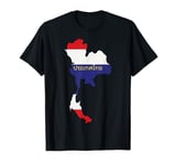 Thailand Map with Country Name in Thai Language Design Gift T-Shirt