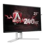 AOC Écran gamer Agon AG251FZ 63 cm (24,5 pouces) (DVI, HDMI, hub USB, temps de réponse de 1 ms, DisplayPort, 240 Hz, 1920 x 1080 px, FreeSync) noir