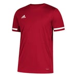 Adidas Men's T19 SS JSY M T-Shirt, Power red/White, XL