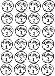 Thing 1 & Thing 2 Cat in the Hat Dr Seuss Edible Cupcake Toppers x 24