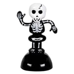 Boland 73056 - Squelette dansant Solaire vacillante à la lumière du jour, noir et blanc, taille 11 cm, décoration, cadeau, Halloween, carnaval, fête à thème