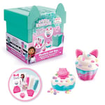 Gabby's Dollhouse Mystery Cat Box Clay Sensory Kit, Cakey Cat charm, easy storage, Green