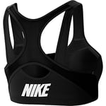 Nike Femme Nike Shape Zip Bra T shirt, Noir (Black/White), M EU