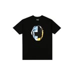 Daft Punk Sony Official Merch Split Helmet Tee, Black, L