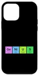 Coque pour iPhone 12 mini GENIUS Tableau périodique Science Cadeau STEM Lab Chimiste Elements