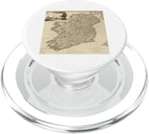 Une nouvelle carte de l'Irlande style rétro tendance graphique vintage PopSockets PopGrip pour MagSafe