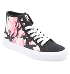 DC Shoes Femme Manuel (français Non Garanti) Basket, Blanc/Rose Camouflage, 36.5 EU