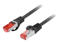 Lanberg Pcf6-10Cu - Patch-Kabel - Rj-45 (Hane) Till Rj-45 (Hane) - 3 M - 5.7 Mm - F/Utp (Folieöverdraget Oskärmat Tvinnat Par) - Cat 6 - Formpressad, Hakfri, Halogenfri - Svart - För P/N: Pps6-0024-S, Pps6-1024-S, Ppu6-1024-B, Ppu6-1024-S, Ppu6-9012