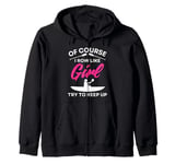 Cute Rowing For Women Girls Paddling Oar Row Machine Rower Zip Hoodie