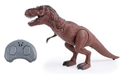 Technobot - Dinosaure T-Rex - Sonore et Lumineux - Commande Infrarouge - Portée 10m - 088364 - Gris - 25 cm - Plastique - Piles Incluses - À Partir de 4 Ans