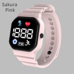 Montre De Sport Intelligente Avec Lecteur De Musique Pour Enfants,Podomètre,Tracker De Santé Avec Torche,Chronomètre De Jeu De Maths,Horloge De Minuterie,Cadeaux Pour Enfants - Type Pink