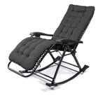 AWJ Rocking Chair Zero Gravity Lawn Chairs Folding Adjustable Chaise Lounge Chair Recliners with Cotton Pad ，Outdoor Patio Pool Beach Chair, Support 440 Lbs