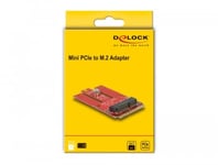 DeLOCK Mini PCIe > M.2 Key E slot Lagringskontrol