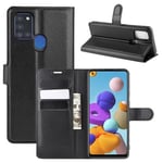 Galaxy A21S      Pu Wallet Case    [Black]