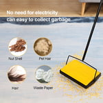 MANUAL CARPET SWEEPER BRUSH CORDLESS RUG CLEANER DUSTER BROOM