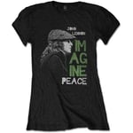 John Lennon Womens/Ladies Imagine Peace T-Shirt 4XL Svart Black 4XL