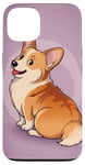 iPhone 13 Cute Purple Corgi Puppy Dog Case