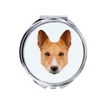 Basenji - peili kuva ja geometrinen merkki Art-Dog-merkiltä