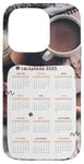 Coque pour iPhone 14 Pro Calendrier mensuel 2025 Date Nouvel An drôle femmes hommes