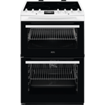 AEG CCX6740ACW 60cm Ceramic Double Oven Freestanding Cooker