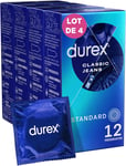 Durex - Lot De 48 Préservatifs Classic Jean - Confort Et Extra Lubrifié