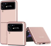 Coque Pour Samsung Galaxy Z Flip 4, Slim, Pc Foldable Phone Case, Housse Résistante Aux Chocs Et Aux Rayures.(Or Rose)