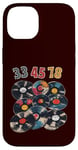 Coque pour iPhone 14 Disque vinyle rétro 33 45 78 tr/min DJ ou amateur de musique