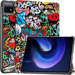 Pour Xiaomi Pad 6 Coque,Avec Housse Étui Veille/Réveil Automatique Pour Xiaomi Pad 6 Pro 11 Pouces,Graffiti