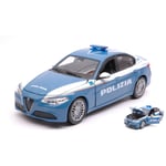 ALFA ROMEO GIULIA 2016 POLIZIA 1:24 Burago Forze dell'Ordine Modellino